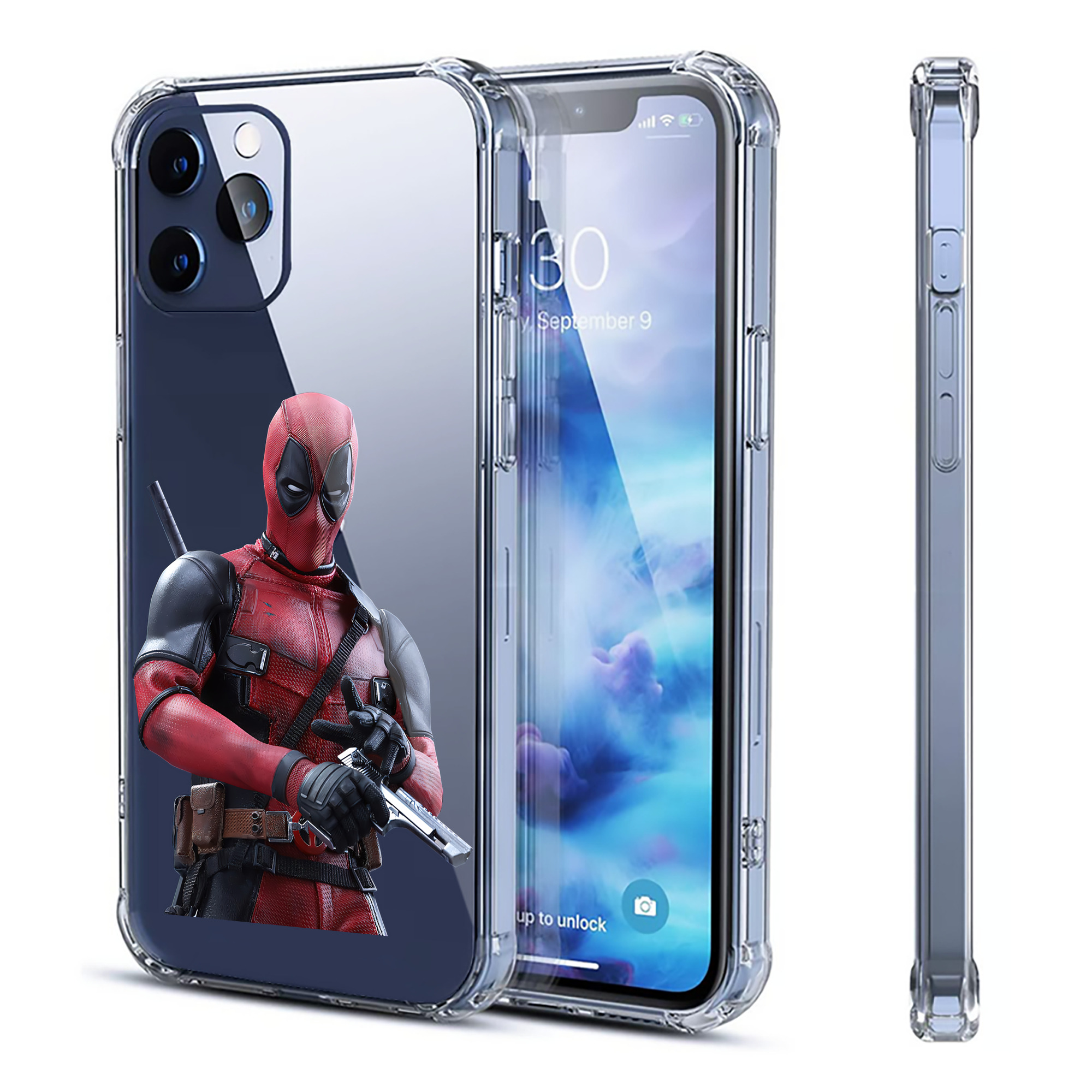 （画像用） Deadpool デッドプール 【iPhone 12シリーズ対応】透明スマホケース（クリアソフトケース）
